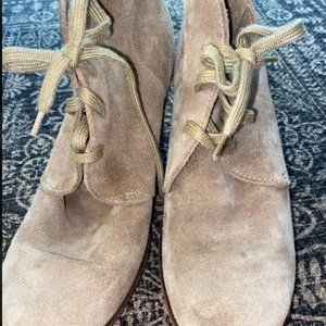 J. Crew Tan Suede Wedge Boots